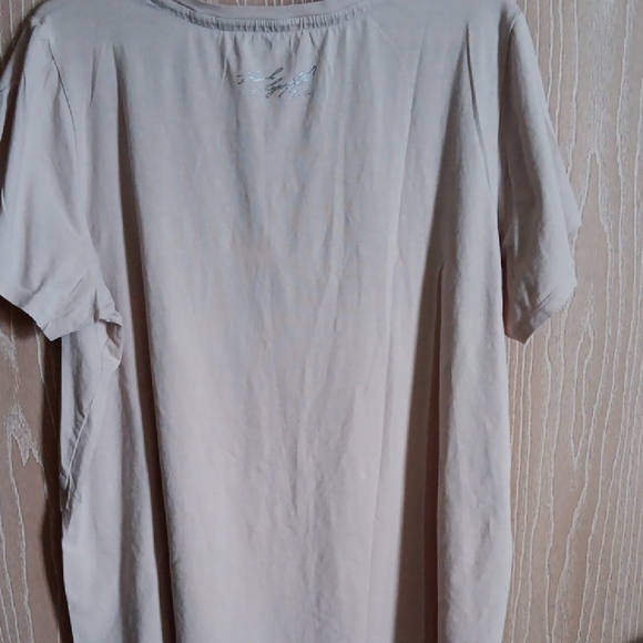 Karl Lagerfeld Light Beige Tee with Sparkling Logo - Picture 4 of 4